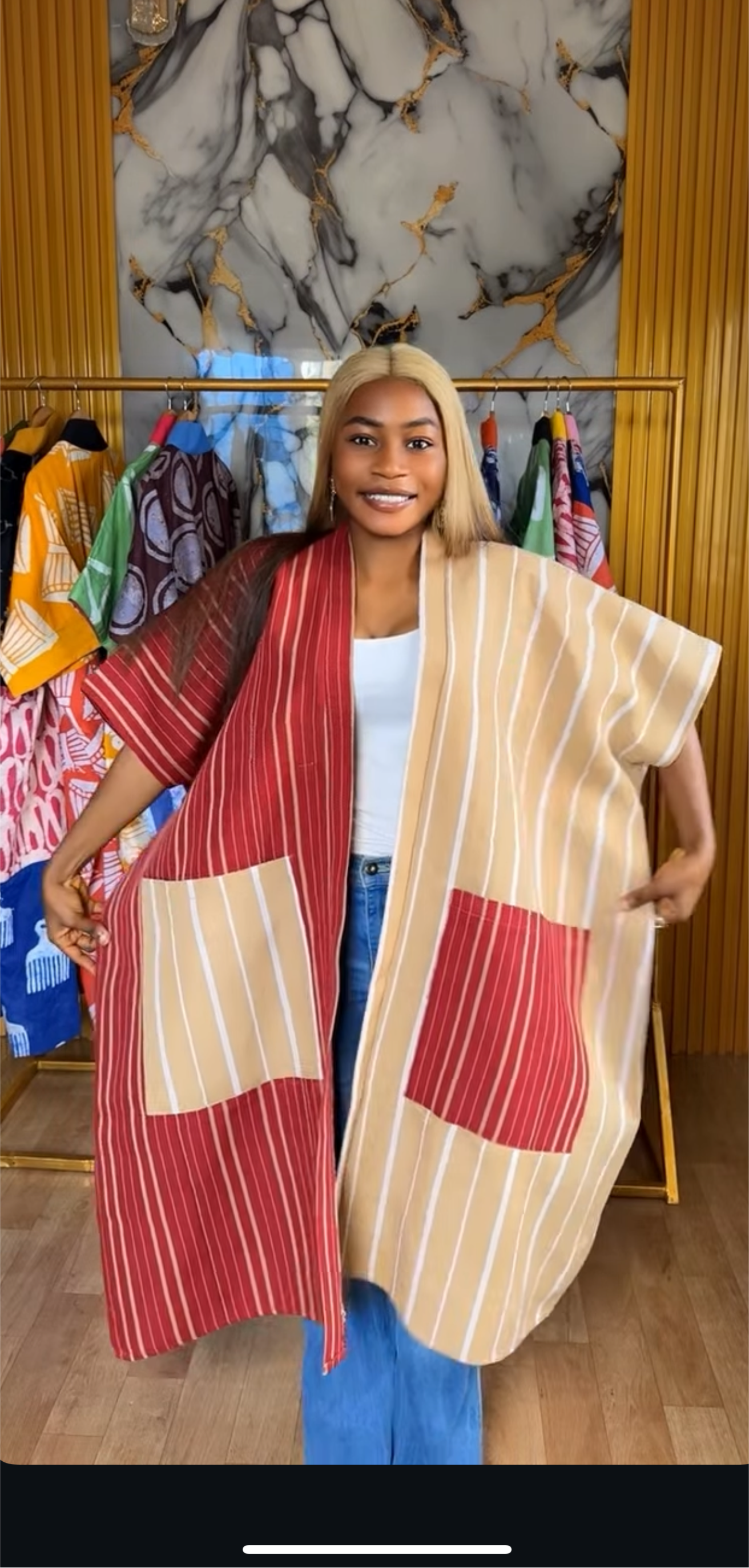 Caramel Kimono Aso oke