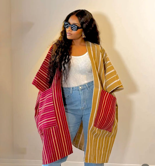 Caramel Kimono Aso oke