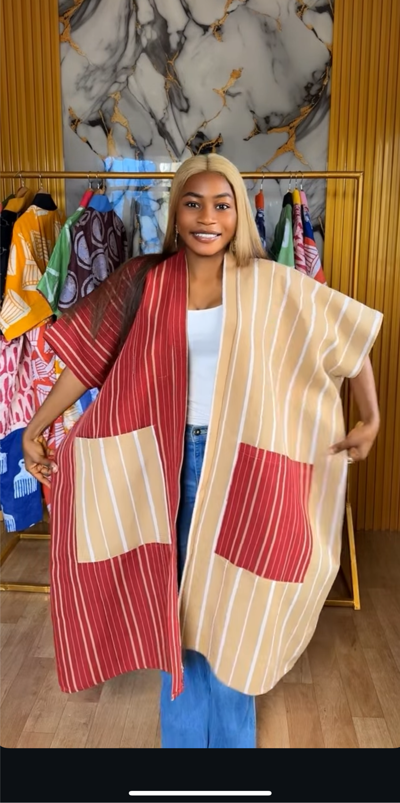 Caramel Kimono Aso oke