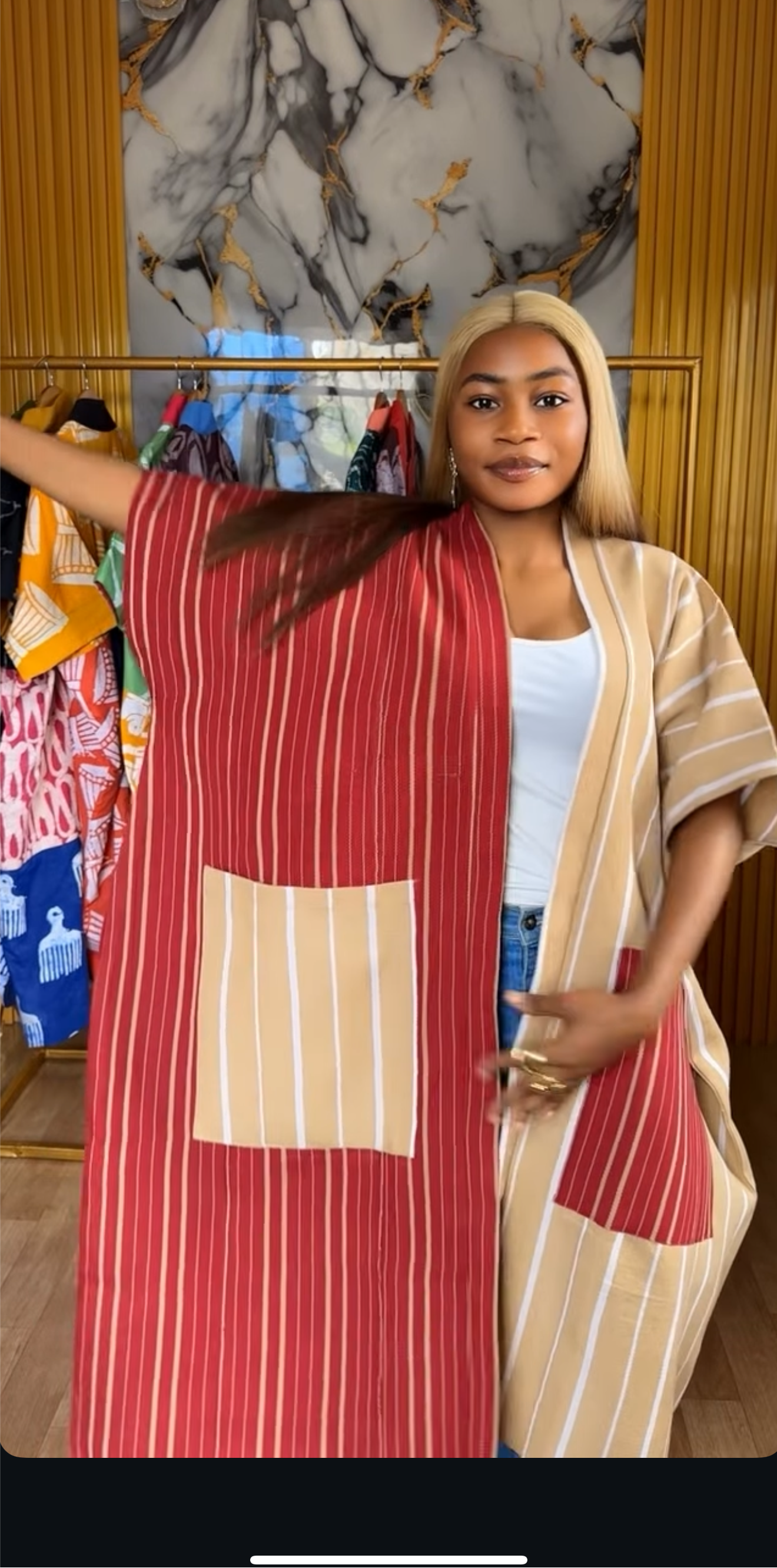 Caramel Kimono Aso oke