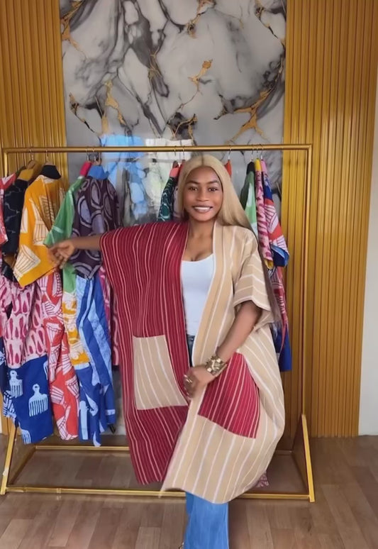 Caramel Kimono Aso oke